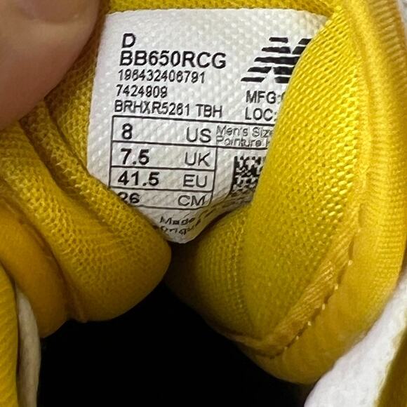 New Balance 650 R Mid Sneaker Honeycomb Retro BB650RCG Men's 8 Tried On - Picture 9 of 10